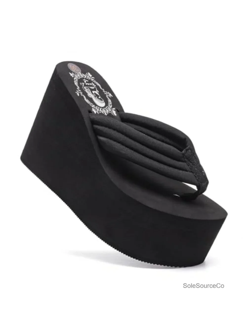 Women's Wedge Sandals Platform Flip Flops Rhinestone Bling Slip On Summer